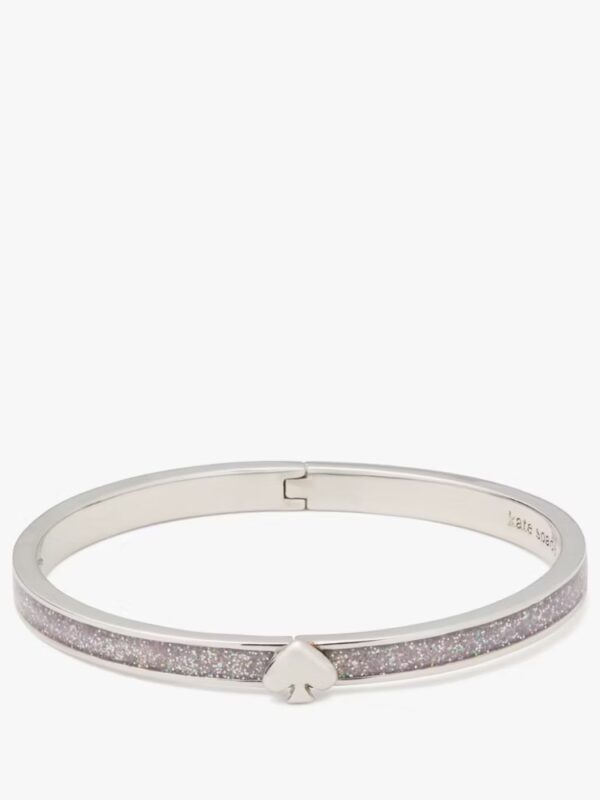 Pulso everyday spade glitter enamel bangle Plateado Kate Spade