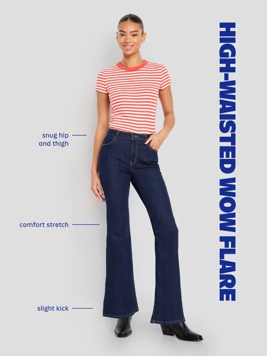 Jeans Old Navy High-Waisted Wow Flare Jeans