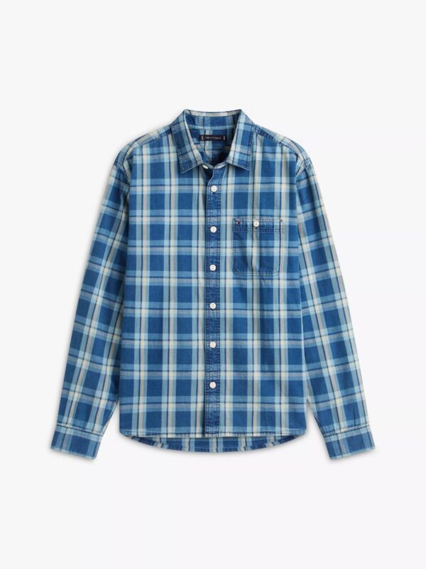 Camisa Tommy Hilfiger Plaid Indigo-Dyed Denim  S/M/L
